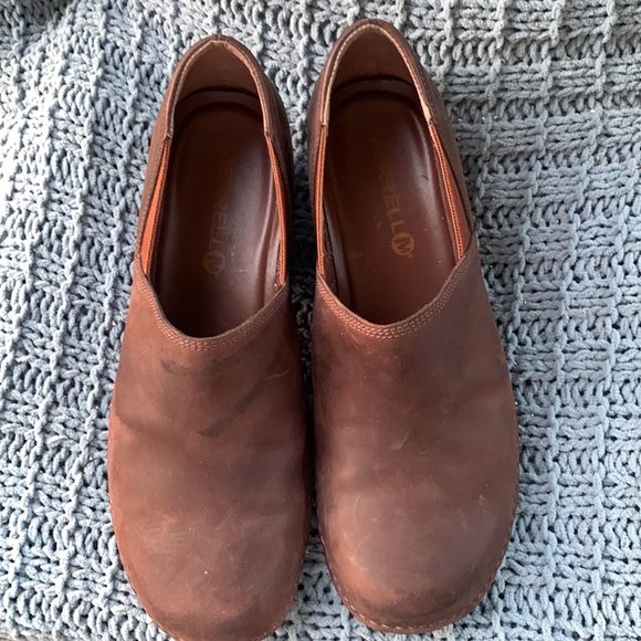 MERREL Dark Leather Booties Size 9 - Picture 5 of 11